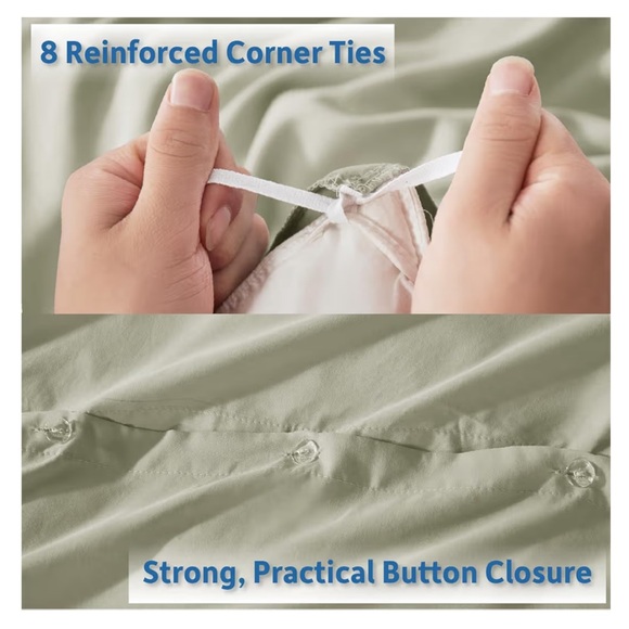 NWT Nestl Sage Twin Duvet Cover Set - Picture 6 of 8